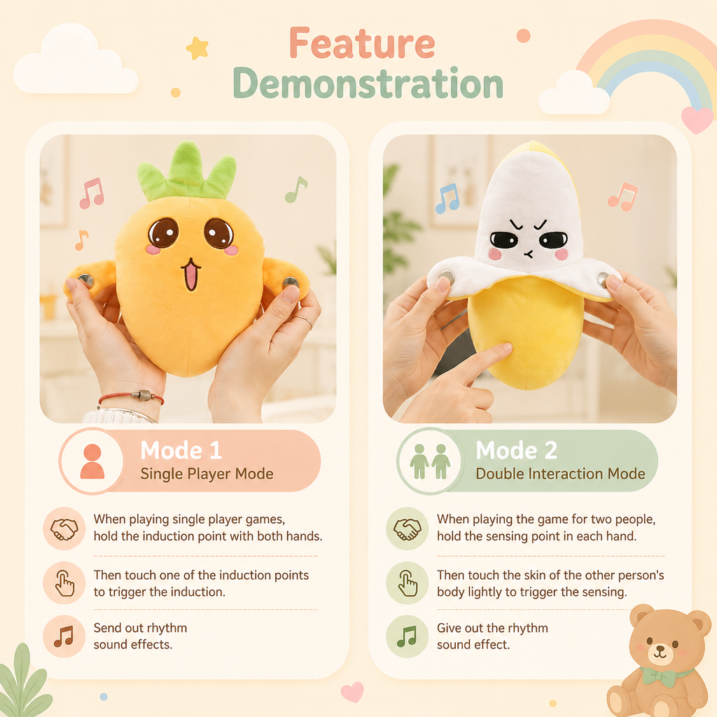 Human Sensing Plush Doll Toys